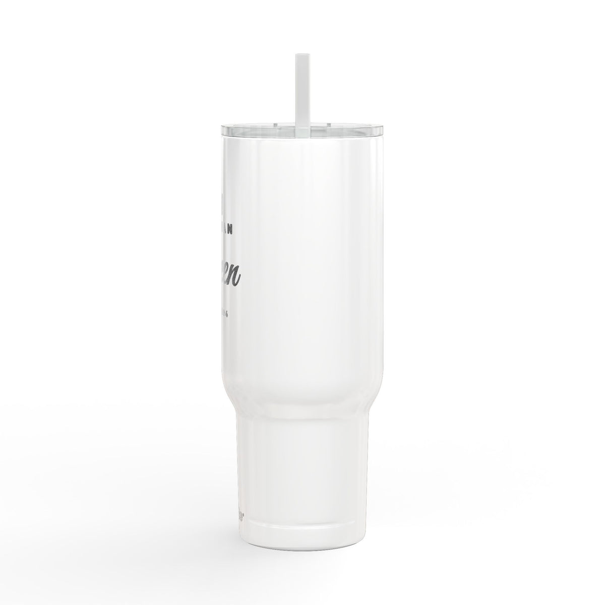 Haitian Queen 40oz Tumbler with Handle and Straw | Engraved Insulated Travel Cup