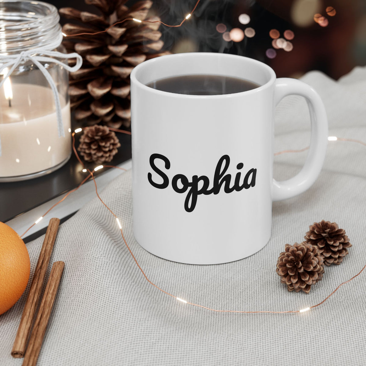 Taza con nombre personalizado | Taza de café personalizada de 11 oz