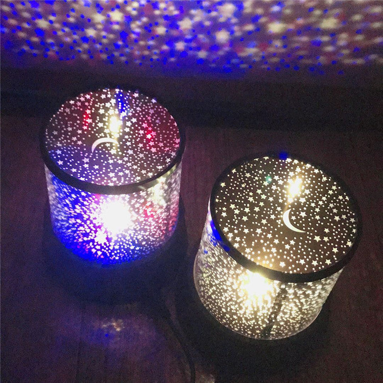 Lámpara Proyector de Noche LED con Estrellas de Colores (Color Aleatorio)