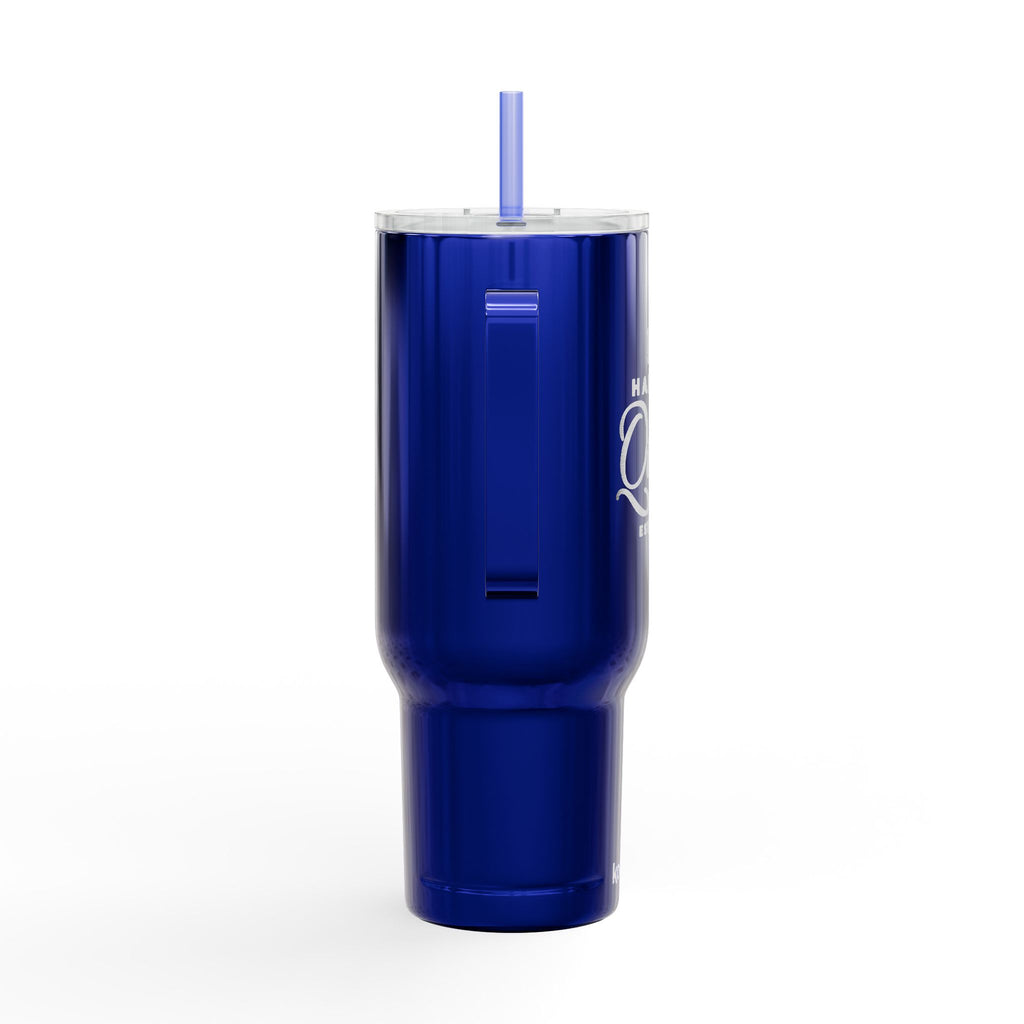 Gobelet Reine Haïtienne de 40 oz avec poignée et paille | Tasse de voyage isotherme gravée