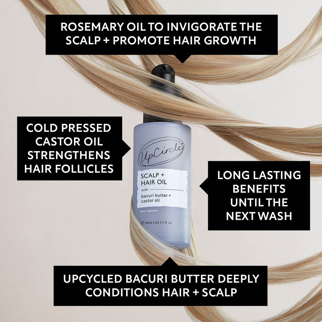 Aceite para cuero cabelludo y cabello con manteca de bacuri y aceite de ricino