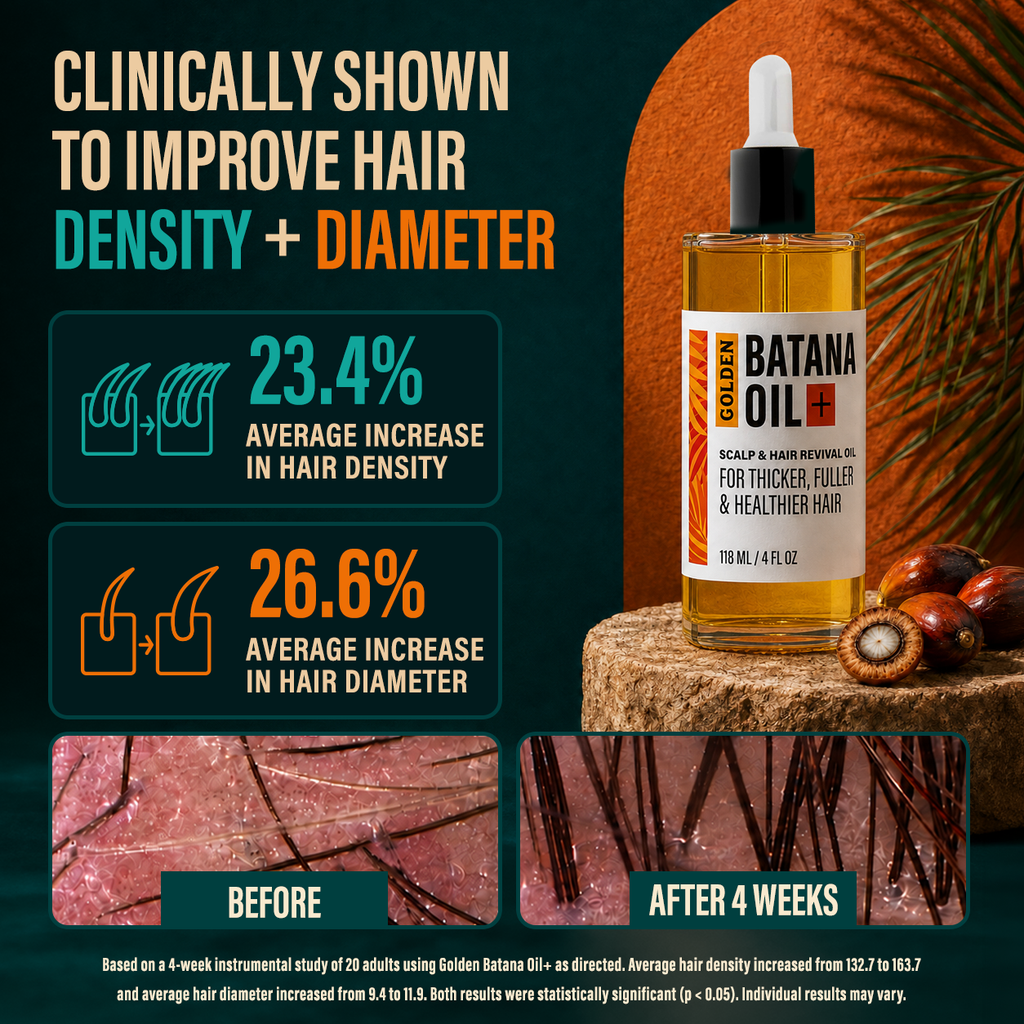 Aceite de batana dorado + Aceite revitalizante para el cuero cabelludo y el cabello 4 oz
