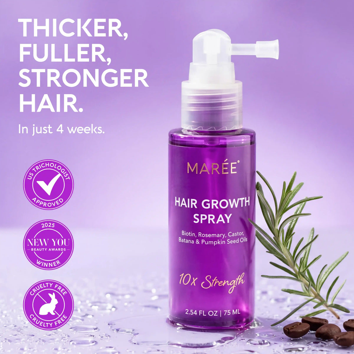 Pulverizador 4 en 1 para el crecimiento del cabello