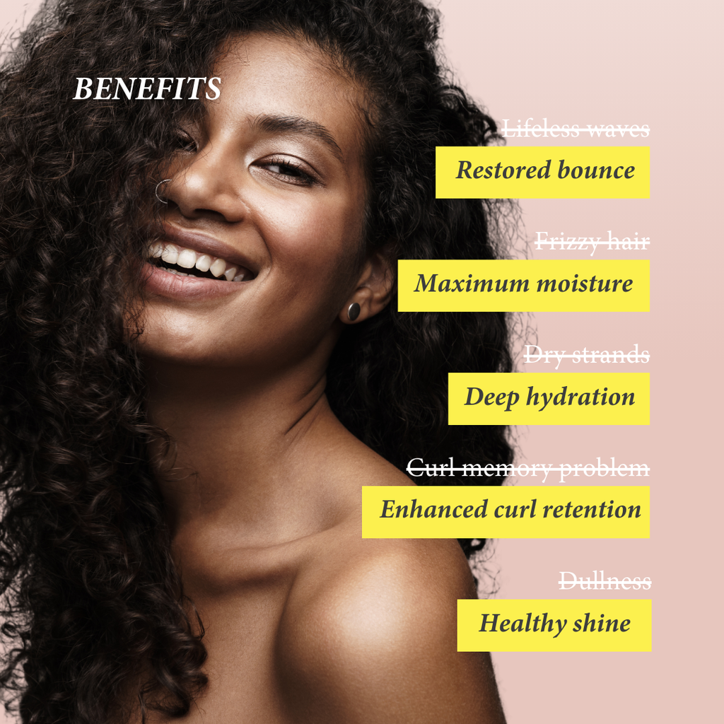 Crema definidora de rizos máxima para cabello rizado, afro y ensortijado: control del encrespamiento e hidratación