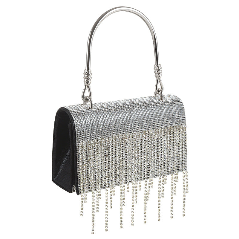 Bolso tote de diamantes con pedrería para mujer, cartera de mano para fiesta, baile de graduación, bolso de noche y bandolera.