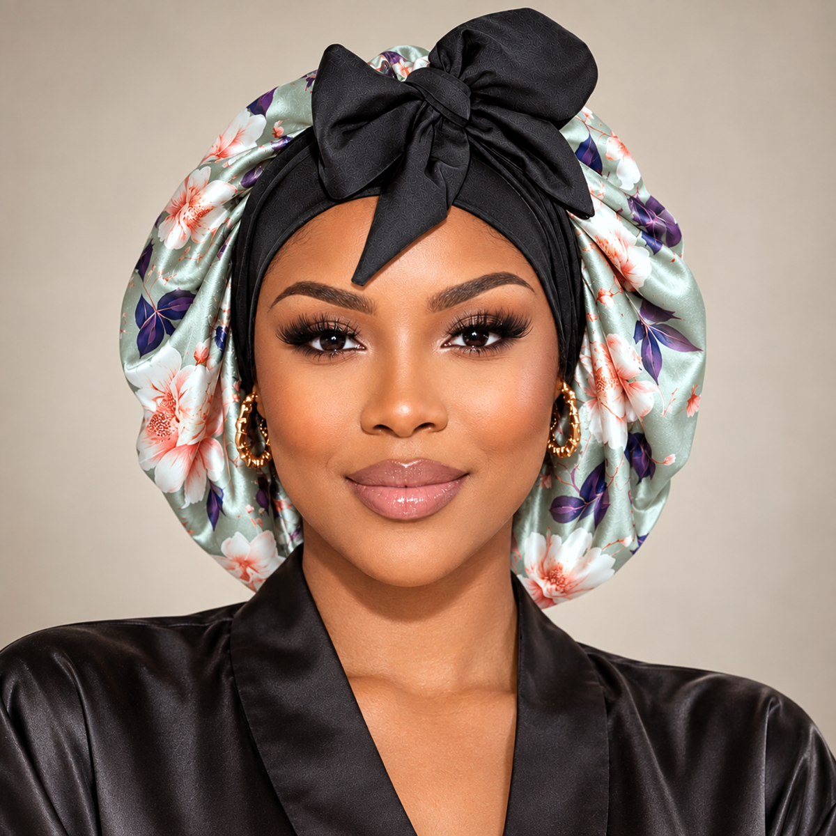 Satin Hair Bonnet for Sleeping – Adjustable Stretch Tie