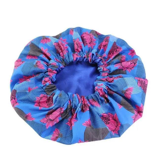 Nuevo y deslumbrante gorro de satén extragrande con forro, para mujer, de gran tamaño, con estampado de belleza, gorro de dormir de seda y satén, cubierta para la cabeza.