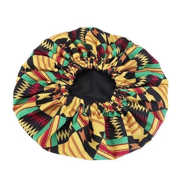 Nuevo y deslumbrante gorro de satén extragrande con forro, para mujer, de gran tamaño, con estampado de belleza, gorro de dormir de seda y satén, cubierta para la cabeza.