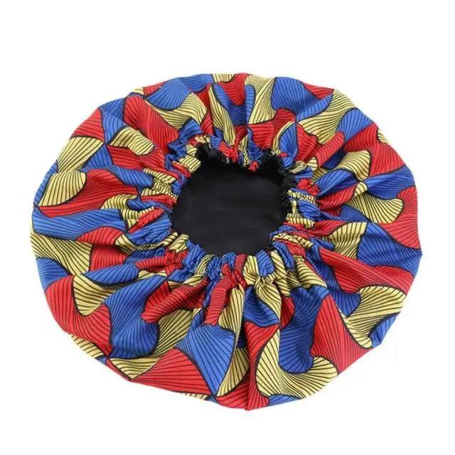 Nuevo y deslumbrante gorro de satén extragrande con forro, para mujer, de gran tamaño, con estampado de belleza, gorro de dormir de seda y satén, cubierta para la cabeza.