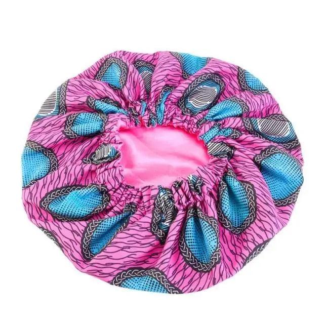 Nuevo y deslumbrante gorro de satén extragrande con forro, para mujer, de gran tamaño, con estampado de belleza, gorro de dormir de seda y satén, cubierta para la cabeza.
