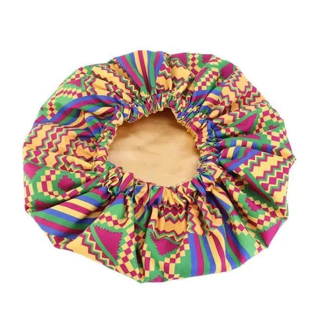 Nuevo y deslumbrante gorro de satén extragrande con forro, para mujer, de gran tamaño, con estampado de belleza, gorro de dormir de seda y satén, cubierta para la cabeza.