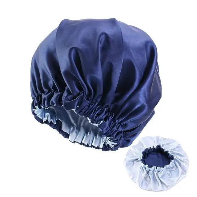 Nuevo y deslumbrante gorro de satén extragrande con forro, para mujer, de gran tamaño, con estampado de belleza, gorro de dormir de seda y satén, cubierta para la cabeza.