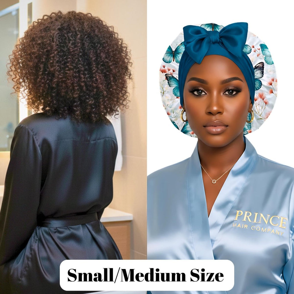 Bonnet de nuit en satin – Lien ajustable extensible