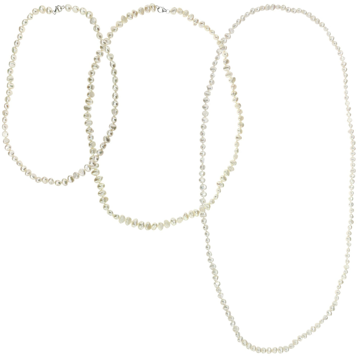 Collar de perlas con hilo de belleza sencilla