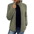 Chaqueta con cremallera de manga larga para mujer